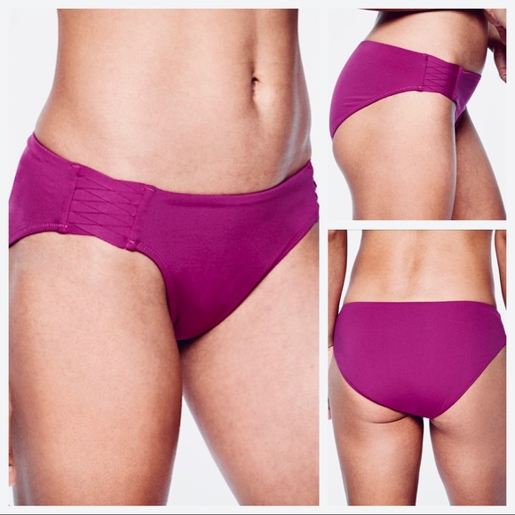 Athleta ADRIATA Fuchsia MidRise Bikini Swim Bottom - Picture 7 of 9